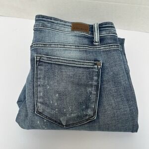 Judy Blue Boyfriend Mid-Rise Destroyed Jean Bleach Splatter Sz 13/31 Style#82169